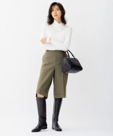 23区 S オーガニックコットンリブ タートルネック カットソー