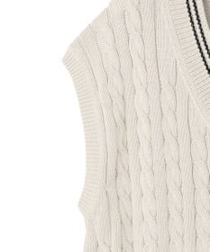 J.PRESS YORK STREET 【UNISEX】コットンケーブルチルデン ニットベスト