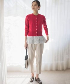 組曲 【ストレッチ・イージーケア】オシャクロス テーパードパンツ