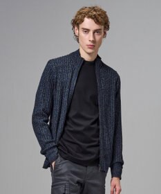 JOSEPH HOMME 【新柄】シルクバルキー　ハイネックジップアップニット