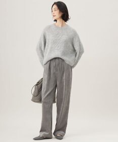 自由区 【洗える】ソフトコーデュロイワイド パンツ