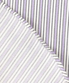 JOSEPH ABBOUD 【柔らか・光沢感】コットンビエラストライプ シャツ