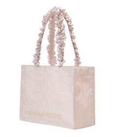 Maison de FLEUR レースフリルハンドルスクエアトートＭバッグ
