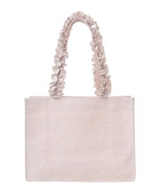 Maison de FLEUR レースフリルハンドルスクエアトートＭバッグ