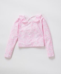 OP／FILA 【marie claire ENFANTS】フリル襟付き長袖ラッシュガード型水着