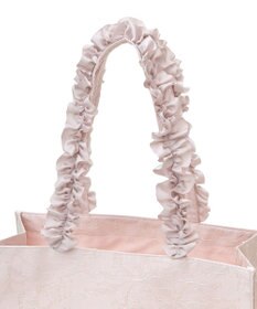 Maison de FLEUR レースフリルハンドルスクエアトートＭバッグ