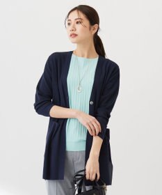 J.PRESS LADIES L 【洗える】Vis/Peスパーク ミディ丈 カーディガン