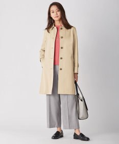 J.PRESS LADIES 【洗える】T/Rシャークスキン セミワイド パンツ