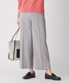 J.PRESS LADIES 【洗える】T/Rシャークスキン セミワイド パンツ