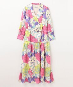 GRACE CONTINENTAL フラワープリントテーラーワンピース