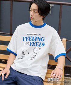 WEGO 【ユニセックス着用ITEM/MLサイズ展開】別注PEANUTSプリントT（SS）