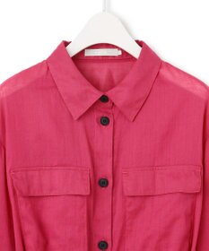 ICB L 【洗える】ラミーコットンボイル シアーシャツ