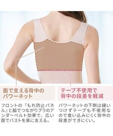 BRADELIS New York 【BRADELIS NewYork peace】すっきり楽ちん綿混ブラキャミ 幅広いバストサイズにフィットするノンワイヤー補整下着