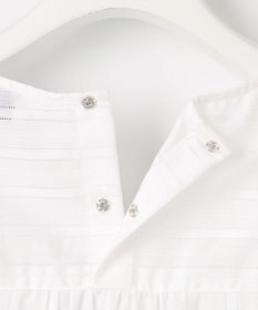 J.PRESS LADIES L 【WEB限定・洗える】セルロースカラミストライプ キーネック ブラウス