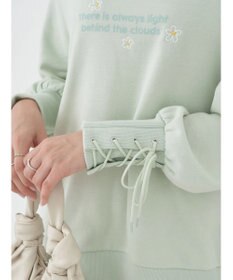 earth music&ecology 袖レースアップウラケプルオーバー