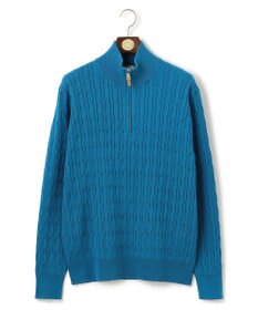 J.PRESS MEN ギマコットン ケーブルハーフジップ ニット