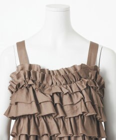 23区 【GOLD LABEL】コットンサテン フリルキャミソール