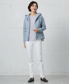 J.PRESS LADIES ベーシックジャージーシャツテール ボーダー カットソー