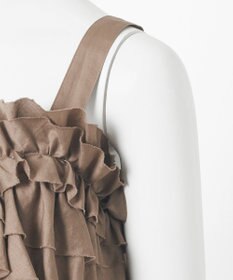 23区 【GOLD LABEL】コットンサテン フリルキャミソール