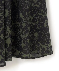 23区 S 【洗える】ボタニカルプリント フレア スカート