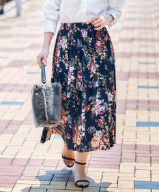 組曲 S 【23AW】ローズブーケプリント フレアスカート