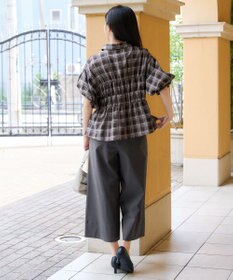 Tiaclasse シャーリングパフスリーブブラウス
