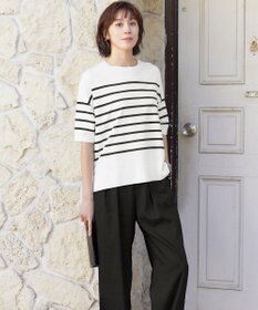 自由区 S 【セットアップ対応・洗える】LIPストレッチワイドストレート パンツ