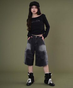 WEGO フラップポケットニータックカーゴハーフパンツ