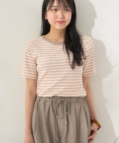 AMERICAN HOLIC リブ　５分袖トップス