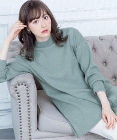 Tiaclasse L 【洗える】1枚でもレイヤード効果のあるサイドボタンチュニック