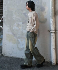 WEGO 【SMLサイズ展開】イージー3Dバレルレッグデニムパンツ