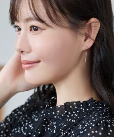 Tiaclasse 【金属アレルギー対応】ストーンバーフープピアス