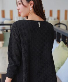 Tiaclasse L 花柄カットレースフレアトップス