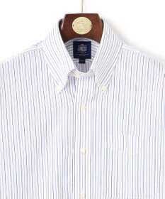 J.PRESS MEN 【PREMIUM PLEATS / 形態安定】スーピマコットンパナマストライプ ドレスシャツ / B.D.