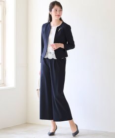 ANY SIS 【セットアップ対応】セレモニーダブルクロス ノーカラー ジャケット