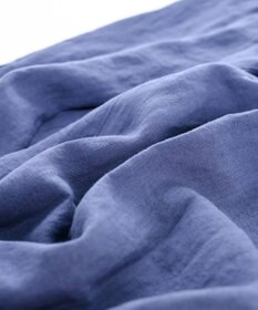 muuc 〈高品質ベルギーリネン100%〉ウエストゴムあり タックデザインスラックスパンツ