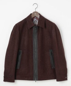 JOSEPH ABBOUD 【イタリア素材/軽量/ストレッチ】ワイドチョークストライプ  ブルゾン