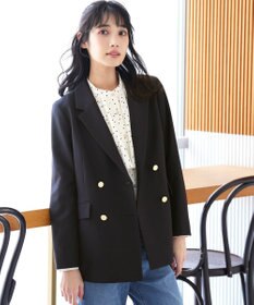 ANY SIS 褒めらレディストレッチ テーラード ジャケット ネイビー