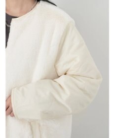 earth music&ecology ファー＆キルティングリバーシブルコート