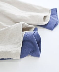 muuc 〈高品質ベルギーリネン100%〉ウエストゴムあり タックデザインスラックスパンツ