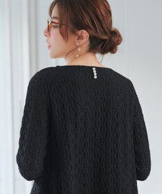 Tiaclasse L 花柄カットレースフレアトップス