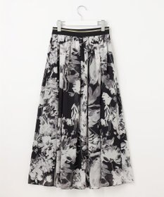 自由区 S 【ウエストゴム・洗える】ピオニーフローラルプリント  スカート
