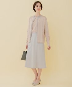 自由区 【好評につき追加生産/洗える】WASHABLEPONTE セミフレアスカート