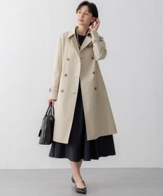 23区 L 【撥水加工】エアータンブラー TCギャバジン ロング トレンチコート