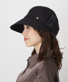 MOONBAT 【遮光100％/遮熱/UV】HIROKO KOSHINO(ヒロコ コシノ)遮光 リボンジョッキー 帽子 ゆったりMサイズ 手洗い可能/サイズ調整可能