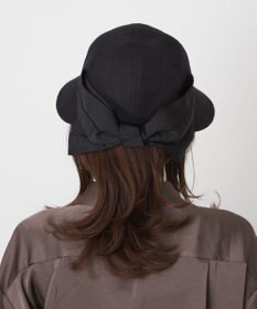 MOONBAT 【遮光100％/遮熱/UV】HIROKO KOSHINO(ヒロコ コシノ)遮光 リボンジョッキー 帽子 ゆったりMサイズ 手洗い可能/サイズ調整可能