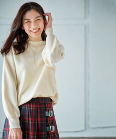 ANY 【洗濯機可能/8色展開】ソフトタッチポリエステルニット