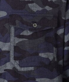 JOSEPH ABBOUD MOUNTAIN 【UNISEX】JOEコットンカモフラージュ シャツ