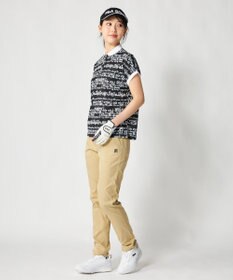 FILA GOLF／marie claire 【FILA GOLF】 ウェストロゴジャガードゴムツイルロングパンツ