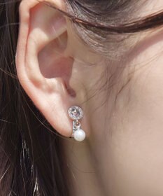 Tiaclasse 【金属アレルギー対応】　サークル＋パールイヤリング